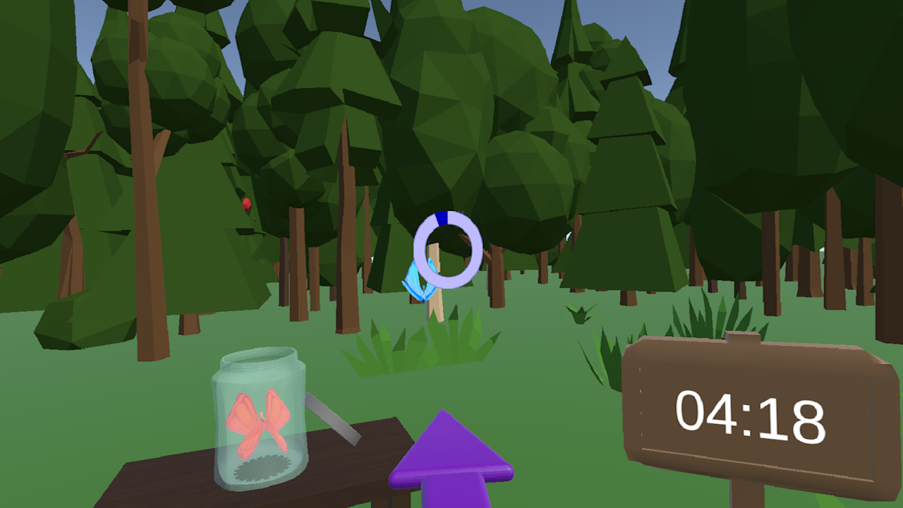 Screenshot of Butterfly VR Experience